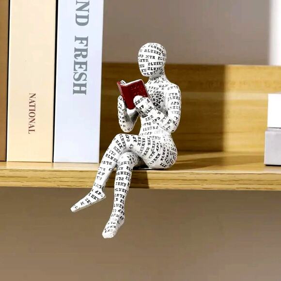 Reading Woman Sitting Up Figurine for Readers or Writers - Picture 1 of 10